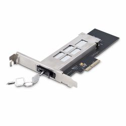 StarTech.com M.2 NVMe SSD to PCIe x4 Mobile Rack/Backplane with Removable Tray for PCI Express Expansion Slot, Tool-less Installation, PCIe 4.0/3.0 Hot-Swap Drive Bay, Key Lock - 2 Keys Included 