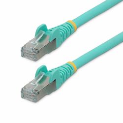 StarTech.com 3m CAT6a Ethernet Cable - Aqua - Low Smoke Zero Halogen [LSZH] - 10GbE 500MHz 100W PoE++ Snagless RJ-45 w/Strain Reliefs S/FTP Network Patch Cord 