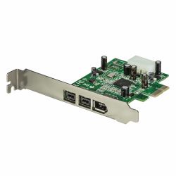 StarTech.com 3 Port 2b 1a 1394 PCI Express FireWire Card Adapter 