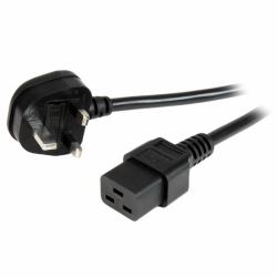 StarTech.com 6ft [2m] UK Computer Power Cable, 16AWG, BS 1363 to C19, 13A 250V, Black Replacement AC Power Cord, UK Power Cable for PC and Network Equipment 