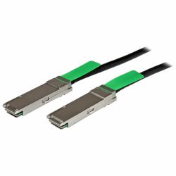 StarTech.com MSA Compliant QSFP+ Direct-Attach Twinax Cable - 2 m [6.6 ft]~MSA Uncoded Compatible 2m 40G QSFP+ to QSFP+ Direct Attach Breakout Cable Twinax - 40 GbE QSFP+ Copper DAC 40 Gbps Low Power Passive Transceiver Module DAC 