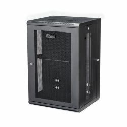 StarTech.com 4-Post 18U Wall Mount Network Cabinet with 1U Shelf, 19" Hinged Wall-Mounted Server Rack for Data / AV / Electronics / Computer Equipment, Flexible Vented Rack Enclosure 