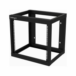 StarTech.com 9U 19" Wall Mount Network Rack 17" Deep 2 Post Open Frame for Server Room/Data/AV/IT/Communication/Computer Equipment/Patch Panel w/Cage Nuts/Screws Hook/Loop 79kg Capacity~9U 19" Wall Mount Network Rack 17" Deep 2 Post Open Frame for Server Room/Data/AV/IT/Communication/Computer Equipment/Patch Panel w/Cage Nuts/Screws Hook/Loop 175lb Capacity 