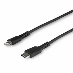 StarTech.com 3 foot [1m] Durable Black USB-C to Lightning Cable - Heavy Duty Rugged Aramid Fiber USB Type C to Lightning Charger/Sync Power Cord - Apple MFi Certified iPad/iPhone 12 