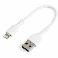 StarTech.com 6 inch [15cm] Durable White USB-A to Lightning Cable - Heavy Duty Rugged Aramid Fiber USB Type A to Lightning Charger/Sync Power Cord - Apple MFi Certified iPad/iPhone 12 