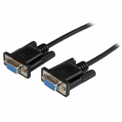 StarTech.com 1m Black DB9 RS232 Serial Null Modem Cable F/F 