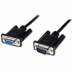 StarTech.com 2m Black DB9 RS232 Serial Null Modem Cable F/M 