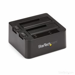 StarTech.com Dual-Bay USB 3.2 Gen 2 to SATA Hard Drive Docking Station, USB 10Gbps Hard Drive Dock, External 2.5/3.5" SATA I/II/III SSD/HDD Docking Station, Hot-Swap Hard Drive Bay, Top-Loading 