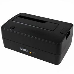 StarTech.com Single Bay USB 3.1 to SATA Hard Drive Docking Station, USB 3.1 [10 Gbps] Hard Drive Dock, External 2.5/3.5" SATA III HDD/SSD Docking Station, Top-Loading Hard Drive Bay 