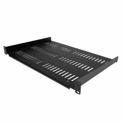 StarTech.com 1U Server Rack Shelf - Universal Vented Rack Mount Cantilever Tray for 19" Network Equipment Rack & Cabinet - Durable Design - Weight Capacity 55lb/25kg - 12" Deep Shelf, Black 