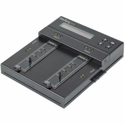 StarTech.com Standalone M.2 SATA & M.2 NVMe Duplicator and Eraser - HDD/SSD Cloner/Wiper for M.2 PCIe AHCI/NVMe, M.2 SATA, 2.5/3.5" SATA Drives - External Hard Drive Eraser/Duplicator, TAA 