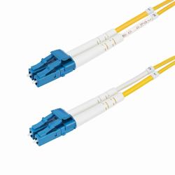 StarTech.com 30m [98.4ft] LC to LC [UPC] OS2 Single Mode Duplex Fiber Optic Cable, 9/125µm, 100G, Bend Insensitive, Low Insertion Loss - LSZH Fiber Jumper Cord 