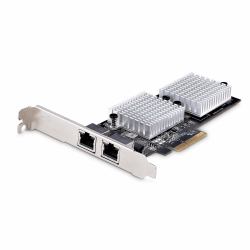 StarTech.com 2-Port 10GbE PCIe Network Adapter Card, Network Card for PCs/Servers, Six-Speed PCIe Ethernet Card with Jumbo Frame Support, NIC/LAN Interface Card, 10GBASE-T and NBASE-T 