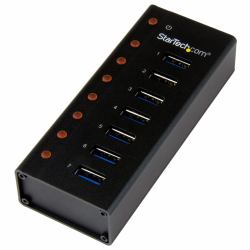 StarTech.com 7-Port USB 3.0 Hub [5Gbps] - Desktop or Wall-Mountable Metal Enclosure 