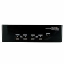 StarTech.com 4 Port DVI VGA Dual Monitor KVM Switch USB with Audio & USB 2.0 Hub 