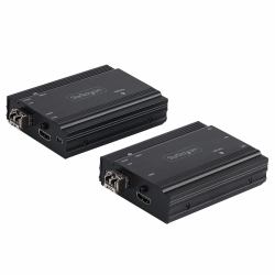 StarTech.com 4K HDMI KVM Extender over Fiber - HDMI Video & USB Remote KVM Switch/Console Extender - up to 984ft/300m [MultiMode] - 2x 10G MMF SFP+ modules - KVM Extension Kit [TX/RX] 