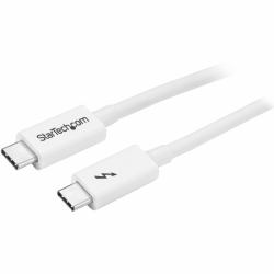 StarTech.com Thunderbolt 3 Cable - 20Gbps - 1m - White - Thunderbolt, USB, and DisplayPort Compatible 
