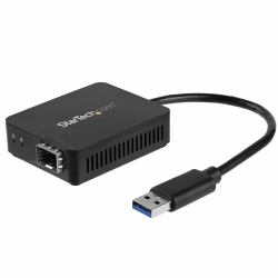 StarTech.com USB 3.0 to Fiber Optic Converter - Compact USB to Open SFP Adapter - USB to Gigabit Network Adapter - USB 3.0 Fiber Adapter Multi Mode[MMF]/Single Mode Fiber[SMF] Compatible 