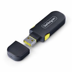 StarTech.com USB-A Port Blocker Key with 4x Locking USB-A Dust Cover Plugs, Snap-In Reusable Port Protectors for Laptops & Computers 