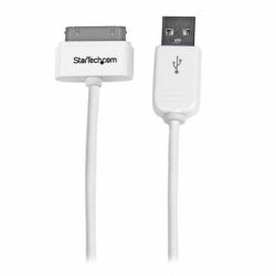 StarTech.com 1m [3 ft] Apple 30-pin Dock Connector to USB Cable for iPhone / iPod / iPad with Stepped Connector 