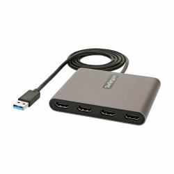 StarTech.com USB 3.0 to Quad HDMI Adapter, USB to 4x HDMI Monitor Converter for Windows [no support for macOS/ChromeOS/Linux] - TAA 