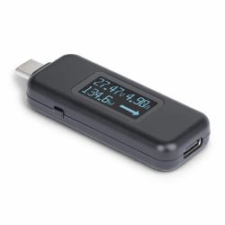 StarTech.com USB-C Power Tester, Digital Multimeter, Bi-Directional Voltage and Current Meter, Up to 240W PD EPR, Portable USB-C Cable and Port Power Meter Tester 