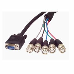 StarTech.com 6 ft Coax HD15 VGA to 5 BNC Monitor Cable – M/M 