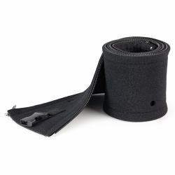 StarTech.com 40" [1m] Neoprene Cable Management Sleeve with Zipper & Buckle - 1.2" [3cm] Diameter - Computer/PC Power/Network/AV Cord Cover/Manager - Flexible Cable Organizer Wrap - Black 