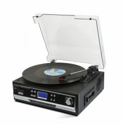 Technaxx TX-22+ Belt-drive audio turntable Black Semi Automatic 