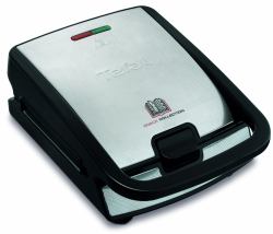 Tefal Snack Collection SW852D sandwich maker 700 W Black, Stainless steel 