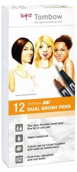 Tombow ABT marker 12 pc[s] Brush/Fine tip Multicolour 