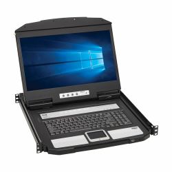 Tripp Lite B021-SWHD-K 1U Rack-Mount Short-Depth HDMI KVM Console KVM Switch with 18.5 in. LCD 