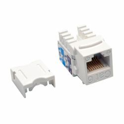Tripp Lite N238-025-WH Cat6/Cat5e 110 Style Punch Down Keystone Jack - White, 25-Pack, TAA 