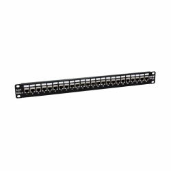 Tripp Lite N254-024-SH 24-Port 1U Rack-Mount STP Shielded Cat6 /Cat5 Feedthrough Patch Panel, RJ45 Ethernet, TAA 