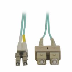 Tripp Lite N816-02M 10Gb Duplex Multimode 50/125 OM3 LSZH Fiber Patch Cable [LC/SC] - Aqua, 2M [6 ft.] 