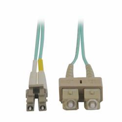 Tripp Lite N816-03M 10Gb Duplex Multimode 50/125 OM3 LSZH Fiber Patch Cable [LC/SC] - Aqua, 3M [10 ft.] 