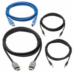 Tripp Lite P785-HKIT10 HDMI KVM Cable Kit for B005-HUA2-K and B005-HUA4 KVM, 4K HDMI, USB 3.2 Gen 1, 3.5 mm, 10 ft. [3.1 m] 