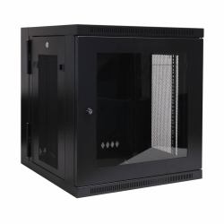 Tripp Lite SRW12USG SmartRack 12U Low-Profile Switch-Depth Wall-Mount Small Rack Enclosure, Clear Acrylic Window, Hinged Back 