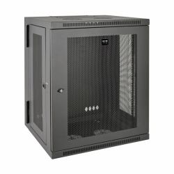 Tripp Lite SRW15US SmartRack 15U Low-Profile Switch-Depth Wall-Mount Half-Height Rack Enclosure, Hinged Back 