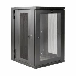 Tripp Lite SRW18USDPG SmartRack 18U UPS-Depth Wall-Mount Half-Height Rack Enclosure, Clear Acrylic Window, Hinged Back 