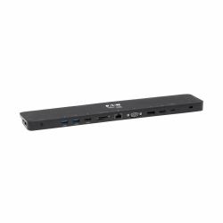 Tripp Lite U442-DOCK7D-B USB-C Dock, Triple Display - 4K HDMI & DP, VGA, USB 3.x [5Gbps] and USB 2.0 Hub Ports, GbE, 100W PD Charging 