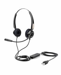 Urban Factory MOVEE: OVER-THE-EAR USB WIRED HEADSET WITH REMOTE CONTROL - USB-A. USB-C and 3.5 mm Jack 