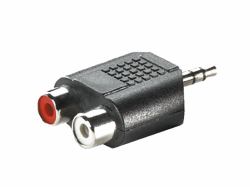 VALUE 3.5mm Adapter, 1x 3.5mm M to 2x RCA F 