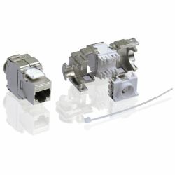 VALUE Cat.6a Keystone, RJ-45, shielded, toolless silver 