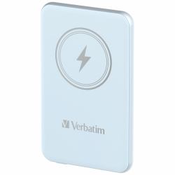 Verbatim Charge 'n' Go Magnetic Wireless Power Bank 5000mAh Blue 