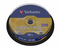 Verbatim DVD+RW Matt Silver 4.7 GB 10 pc[s] 