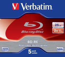 Verbatim 43615 blank Blu-Ray disc BD-RE 25 GB 5 pc[s] 