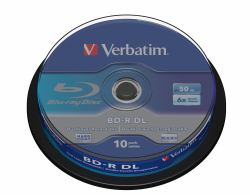 Verbatim 43746 blank Blu-Ray disc BD-R 50 GB 10 pc[s] 