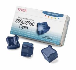 Xerox Genuine Phaser 8500 / 8550 Cyan Solid Ink [3,000 pages] - 108R00669 
