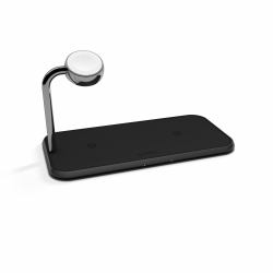ZENS Dual+Watch Aluminium Wireless Charger – Black 